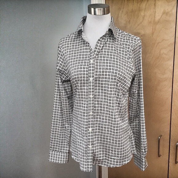 Banana Republic Tops - REDUCED Mid Century Pattern Oxford Button Down EUC